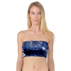 Christmas Silver Blue Star Ball Happy Kids Bandeau Top