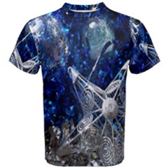 Christmas Silver Blue Star Ball Happy Kids Men s Cotton Tee