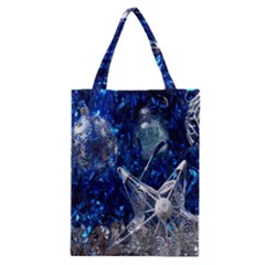 Christmas Silver Blue Star Ball Happy Kids Classic Tote Bag