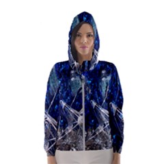 Christmas Silver Blue Star Ball Happy Kids Hooded Wind Breaker (women)