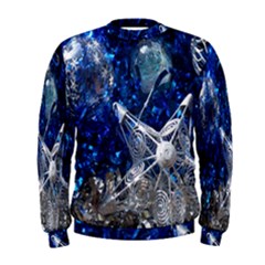 Christmas Silver Blue Star Ball Happy Kids Men s Sweatshirt