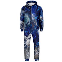 Christmas Silver Blue Star Ball Happy Kids Hooded Jumpsuit (Men) 