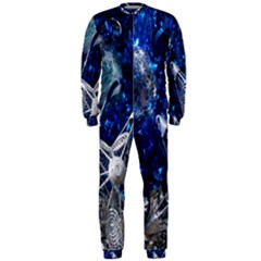 Christmas Silver Blue Star Ball Happy Kids OnePiece Jumpsuit (Men) 