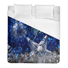 Christmas Silver Blue Star Ball Happy Kids Duvet Cover (Full/ Double Size)