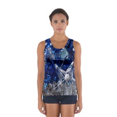 Christmas Silver Blue Star Ball Happy Kids Sport Tank Top 