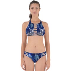 Christmas Silver Blue Star Ball Happy Kids Perfectly Cut Out Bikini Set