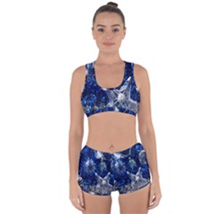 Christmas Silver Blue Star Ball Happy Kids Racerback Boyleg Bikini Set