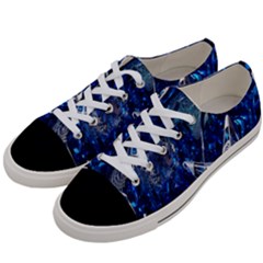 Christmas Silver Blue Star Ball Happy Kids Women s Low Top Canvas Sneakers by Mariart