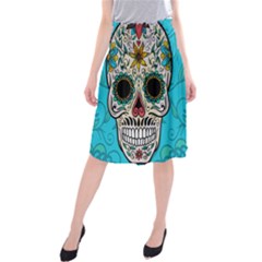 Sugar Skull New 2015 Midi Beach Skirt by crcustomgifts