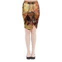 Steampunk, Steampunk Elephant With Clocks And Gears Midi Wrap Pencil Skirt View1