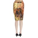 Steampunk, Steampunk Elephant With Clocks And Gears Midi Wrap Pencil Skirt View2