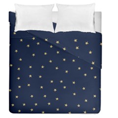 Navy/gold Stars Duvet Cover Double Side (queen Size) by Colorfulart23