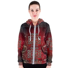 The Celtic Knot With Floral Elements Women s Zipper Hoodie by FantasyWorld7