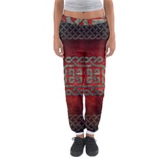 The Celtic Knot With Floral Elements Women s Jogger Sweatpants by FantasyWorld7