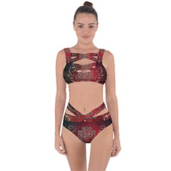 The Celtic Knot With Floral Elements Bandaged Up Bikini Set  by FantasyWorld7