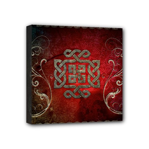 The Celtic Knot With Floral Elements Mini Canvas 4  X 4  by FantasyWorld7