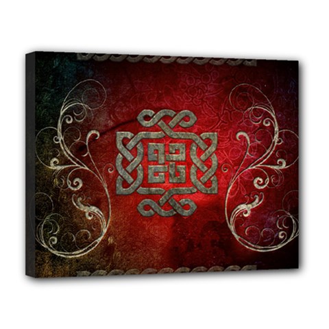 The Celtic Knot With Floral Elements Canvas 14  X 11  by FantasyWorld7