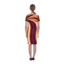 Red Brown Orange 2 Classic Short Sleeve Midi Dress View2