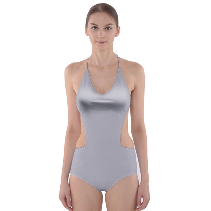 Grey Harbour Mist - Spring 2018 London Fashion Trends Cut-Out One Piece Swimsuit