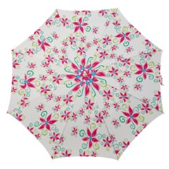 Flower Beauty Sexy Rainbow Sunflower Pink Green Blue Straight Umbrellas by Mariart