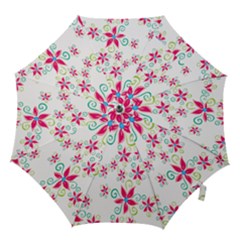 Flower Beauty Sexy Rainbow Sunflower Pink Green Blue Hook Handle Umbrellas (large)