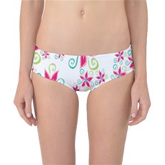 Flower Beauty Sexy Rainbow Sunflower Pink Green Blue Classic Bikini Bottoms