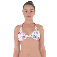 Flower Beauty Sexy Rainbow Sunflower Pink Green Blue Halter Neck Bikini Top