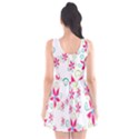 Flower Beauty Sexy Rainbow Sunflower Pink Green Blue Scoop Neck Skater Dress View2