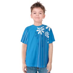 Flower Blue Kids  Cotton Tee