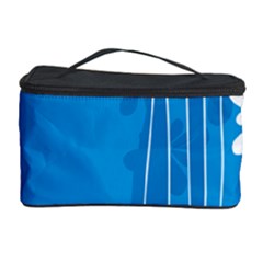 Flower Blue Cosmetic Storage Case