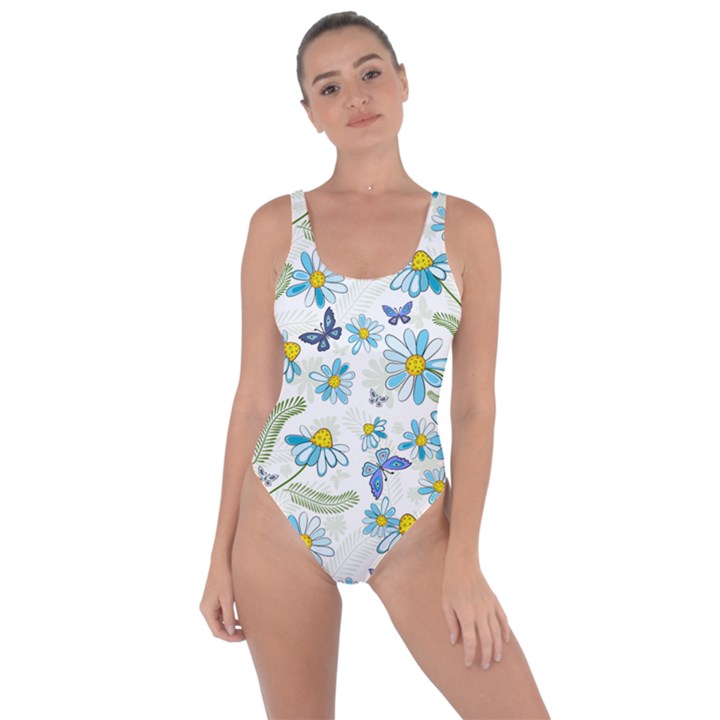 Flower Blue Butterfly Leaf Green Bring Sexy Back Swimsuit