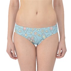 Flower Blue Butterfly Bird Yellow Floral Sexy Hipster Bikini Bottoms