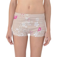 Flower Bird Love Pink Heart Valentine Animals Star Reversible Boyleg Bikini Bottoms