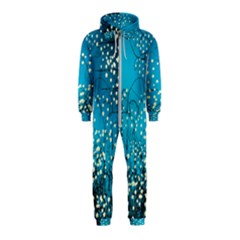 Flower Back Leaf River Blue Star Hooded Jumpsuit (kids) by Mariart