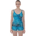 Flower Back Leaf River Blue Star Tie Front Two Piece Tankini View1