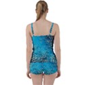 Flower Back Leaf River Blue Star Tie Front Two Piece Tankini View2