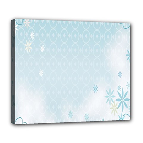 Flower Blue Polka Plaid Sexy Star Love Heart Deluxe Canvas 24  x 20  