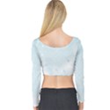 Flower Blue Polka Plaid Sexy Star Love Heart Long Sleeve Crop Top View2