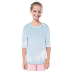 Flower Blue Polka Plaid Sexy Star Love Heart Kids  Quarter Sleeve Raglan Tee