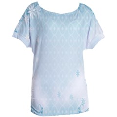 Flower Blue Polka Plaid Sexy Star Love Heart Women s Oversized Tee