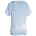 Flower Blue Polka Plaid Sexy Star Love Heart Women s Oversized Tee View2