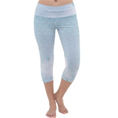 Flower Blue Polka Plaid Sexy Star Love Heart Capri Yoga Leggings