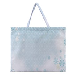 Flower Blue Polka Plaid Sexy Star Love Heart Zipper Large Tote Bag