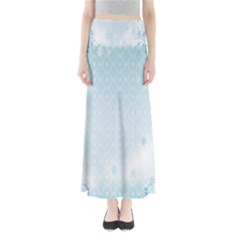 Flower Blue Polka Plaid Sexy Star Love Heart Full Length Maxi Skirt