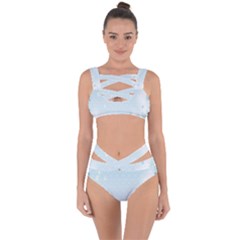 Flower Blue Polka Plaid Sexy Star Love Heart Bandaged Up Bikini Set 