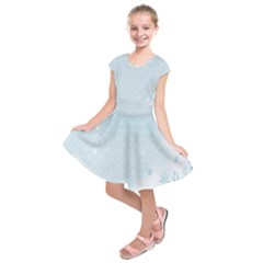 Flower Blue Polka Plaid Sexy Star Love Heart Kids  Short Sleeve Dress by Mariart