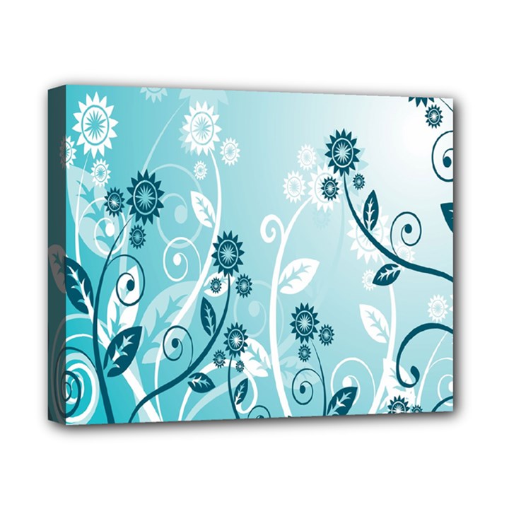 Flower Blue River Star Sunflower Canvas 10  x 8 