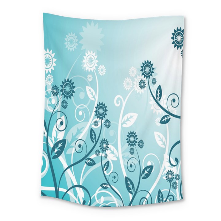 Flower Blue River Star Sunflower Medium Tapestry