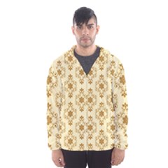 Flower Brown Star Rose Hooded Wind Breaker (men) by Mariart