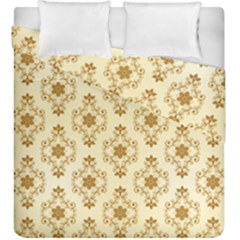 Flower Brown Star Rose Duvet Cover Double Side (king Size)